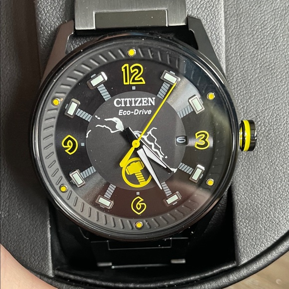 Citizen Marvel Edition Black and Yellow Watch